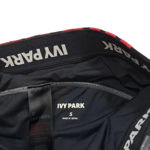 Ivy Park Athletic Grey, Pink, and Black Colorblock Mesh‎ Leggings Size Small